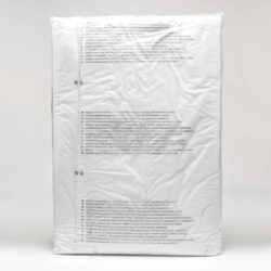 transparent big poly bag for pre-packing with warning text