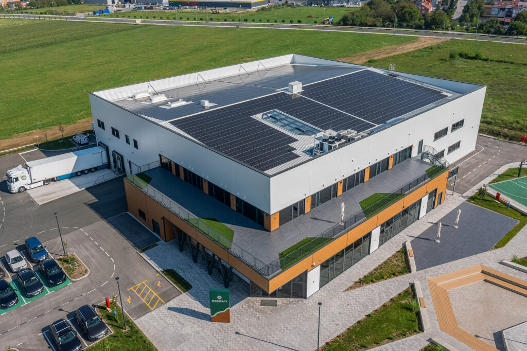 Look back at 2023 - solar power plant covering entire Modepacks factory roof